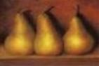 The three pears symbolize food, knowledge, and pleasure.